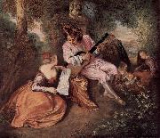 Jean antoine Watteau Antoine Watteau oil painting reproduction